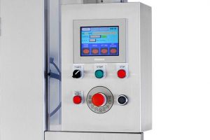 Product runs are programmed with the user-friendly touchscreen control interface