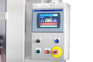 Product runs are programmed with the user-friendly touchscreen control interface