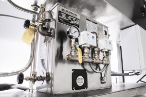 Fully integrated 20KW boiler generates its own steam where in-plant steam isn’t readily available