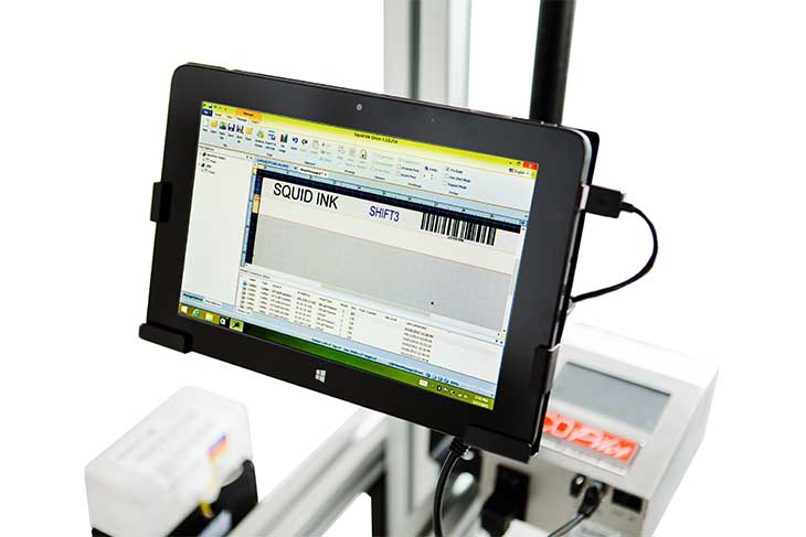 Squid Ink CoPilot Max hi-resolution industrial inkjet printer wireless tablet touchscreen controller